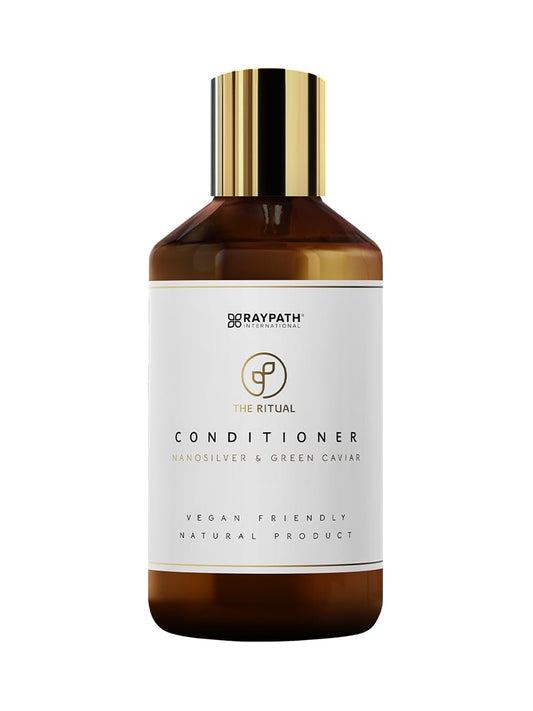 RAYPATH Conditioner for Normal Hair with Nanosilver "Green Caviar", CHEMICAL FREE, Eco, Vegan Friendly, Moisturazing, 300 ml