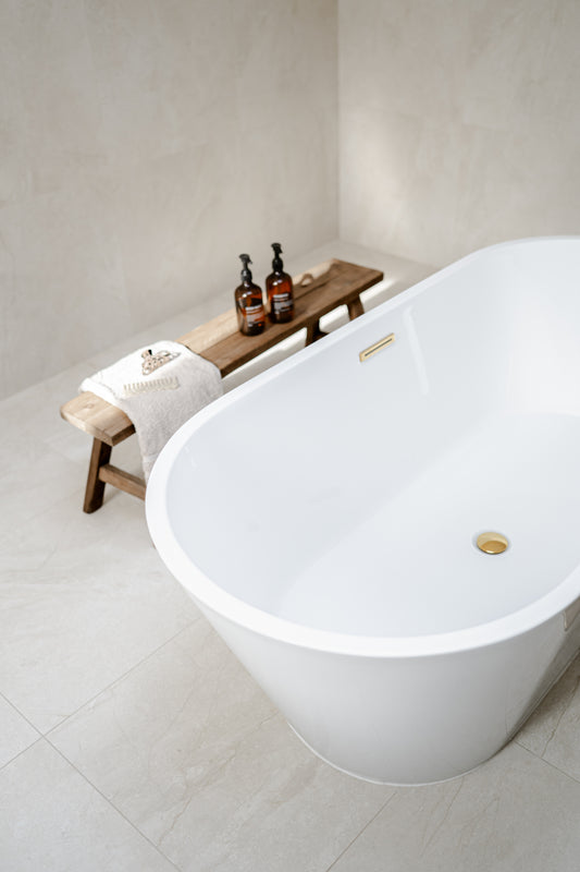 BRAIDER CANNEA Freestanding Double Ended Bath Acrylic White 1700 x 800 mm