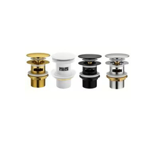Bathtub Accessories Set – Click-Clack Drain Plug and Overflow, Gold