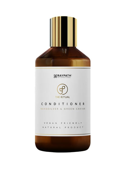 RAYPATH Conditioner for Normal Hair with Nanosilver "Green Caviar", CHEMICAL FREE, Eco, Vegan Friendly, Moisturazing, 300 ml