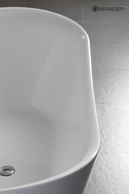 BRAIDER SALANEA Freestanding Double Ended Bathtub Acrylic White 1500 x 720 mm