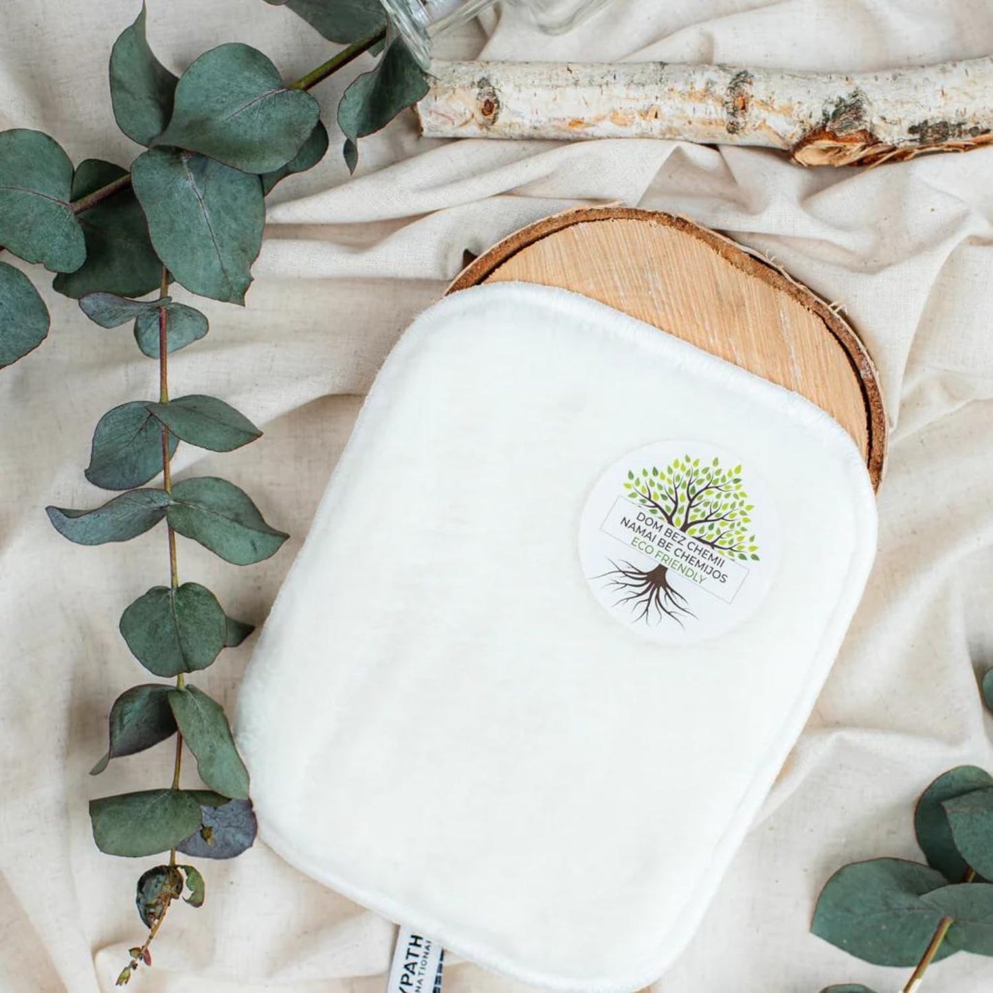 BRAIDER RAYPATH Mini Cleaning Wipe White 15 x 18 cm, Eco Cloth with Nanosilver, CHEMICAL-FREE, Cleaning Cloth, Microfiber, Vegan Friendly