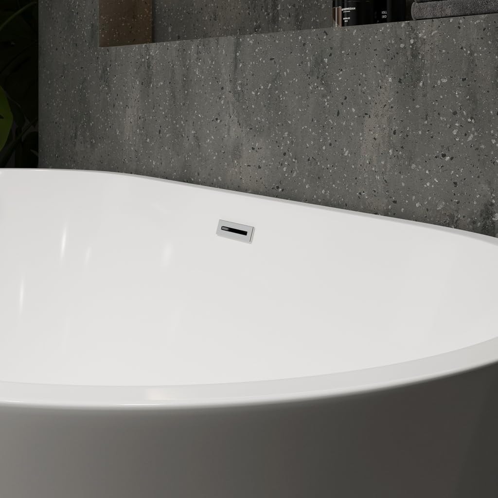 BRAIDER CANNEA Freestanding Double Ended Bathtub Acrylic White 1500 x 750 mm