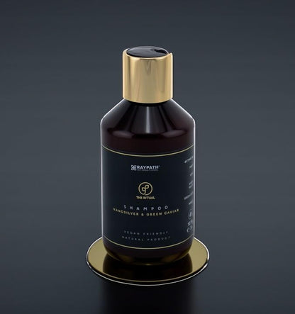 RAYPATH Shampoo for Dry Hair with Nanosilver "Green Caviar", Nourishing, Moisturizing, Natural, Chemical-free, Strengthening, Eko, Vegan Friendly, 300 ml