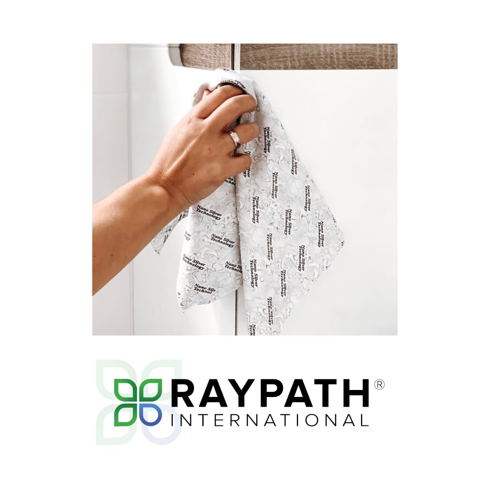 BRAIDER RAYPATH UNIVERSAL CLEANING SET - White Cleaning Glove M + Grey Sunbeam + Grey Soap, Eco, Nanosilver, CHEMICAL-FREE, Eco Cloth with Nanosilver, Wipe, Cleaning Cloth, Non-Microfibe