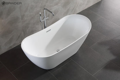 BRAIDER PUREA Freestanding Double Ended Bathtub Acrylic White