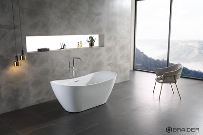 BRAIDER SALANEA Freestanding Double Ended Bathtub Acrylic White 1500 x 720 mm