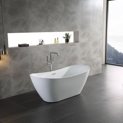 BRAIDER PUREA Freestanding Double Ended Bathtub Acrylic White 1700 x 750 mm