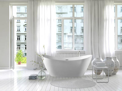 BRAIDER SALANEA Freestanding Double Ended Bathtub Acrylic White 1600 x 720 mm