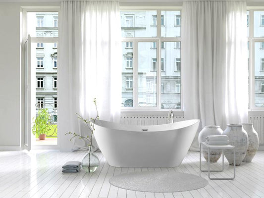 BRAIDER SALANEA Freestanding Double Ended Bathtub Acrylic White 1800 x 740 mm