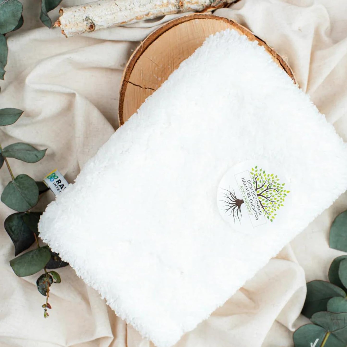 BRAIDER RAYPATH Cleaning Glove Nova White M, Eco Cloth with Nanosilver, CHEMICAL-FREE, for Cleaning, Streak-Free Shine, Sponge-Like, Towel, Wipe, Not Microfiber