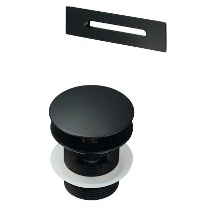 Bathtub Accessories Set – Click-Clack Drain Plug and Overflow, Black